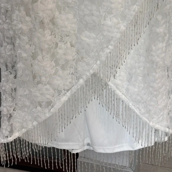 Lulus Destiny One-Shoulder High-Lo Midi Dress - Ivory White Size S - Picture 10 of 13